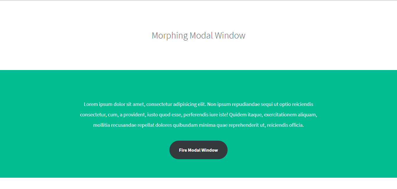Morphing Modal Window Using HTML, CSS & Javascript